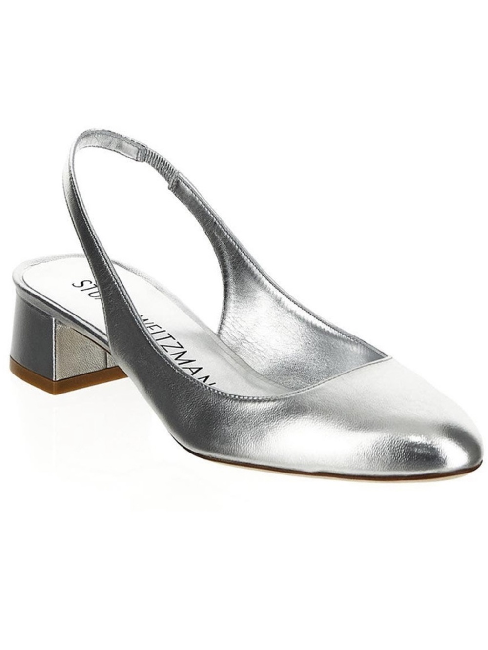 NEW Stuart Weitzman Vivienne Slingback in Silver
